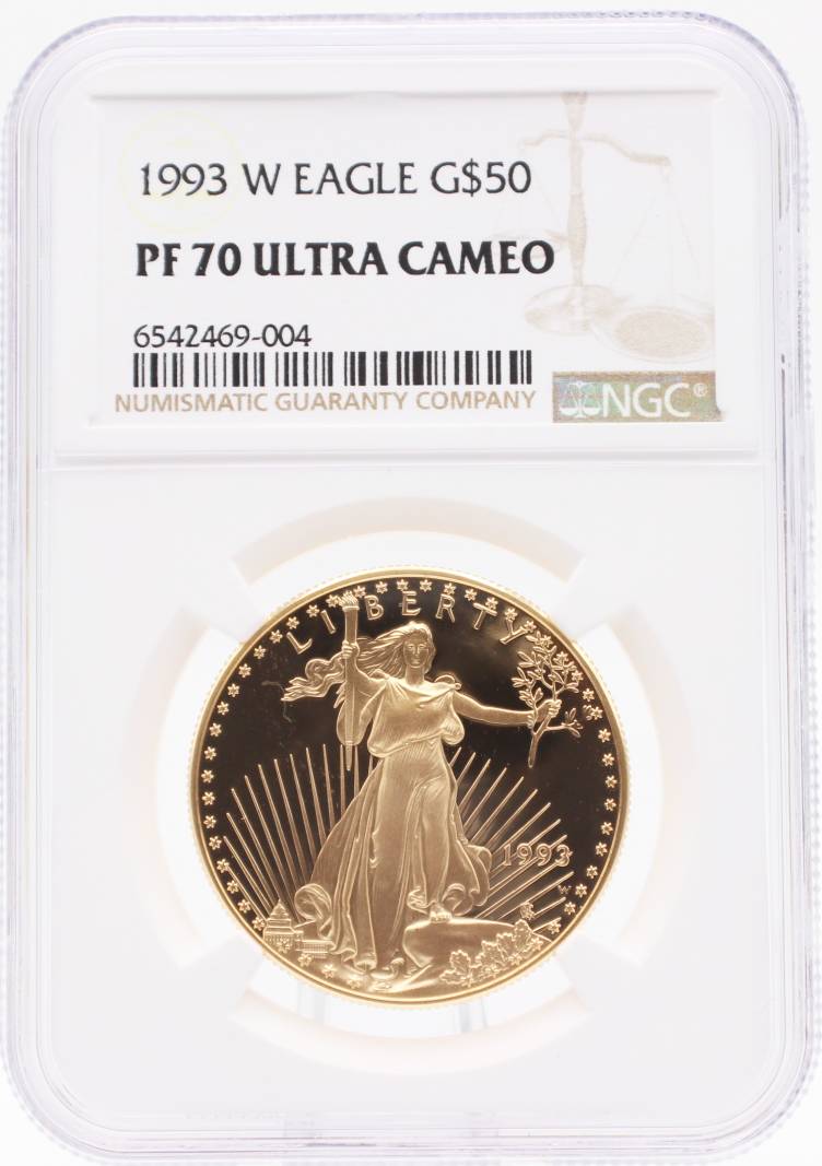 1993-W NGC PF70 $50 Gold American Eagle
